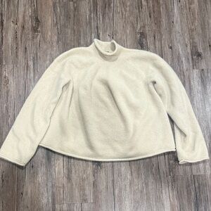 Theory Soft Cream Turtleneck Sweater